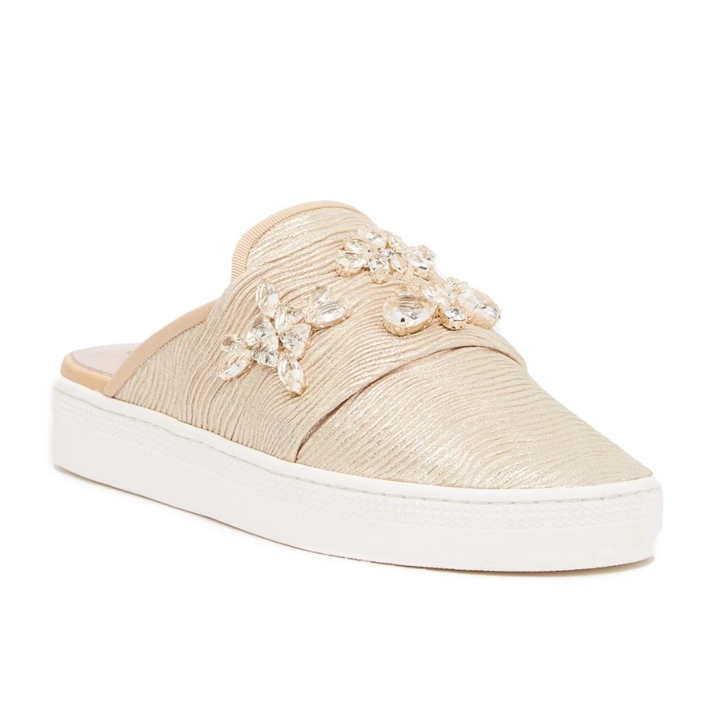 NWT Badgley Mischka Seline Embelished Mule Slide Sneaker 11